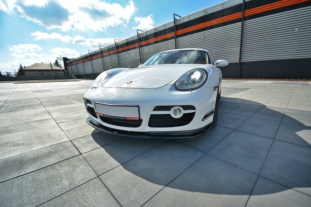 Voorspoiler V.2 Porsche Caymans S 978C Maxton Glans Zwart