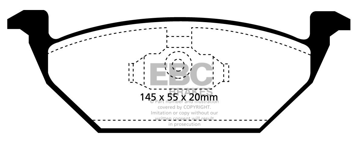 EBC Brakes SEAT Ibiza 1.4 TD 2003-2008 Remblokken voorzijde gree
