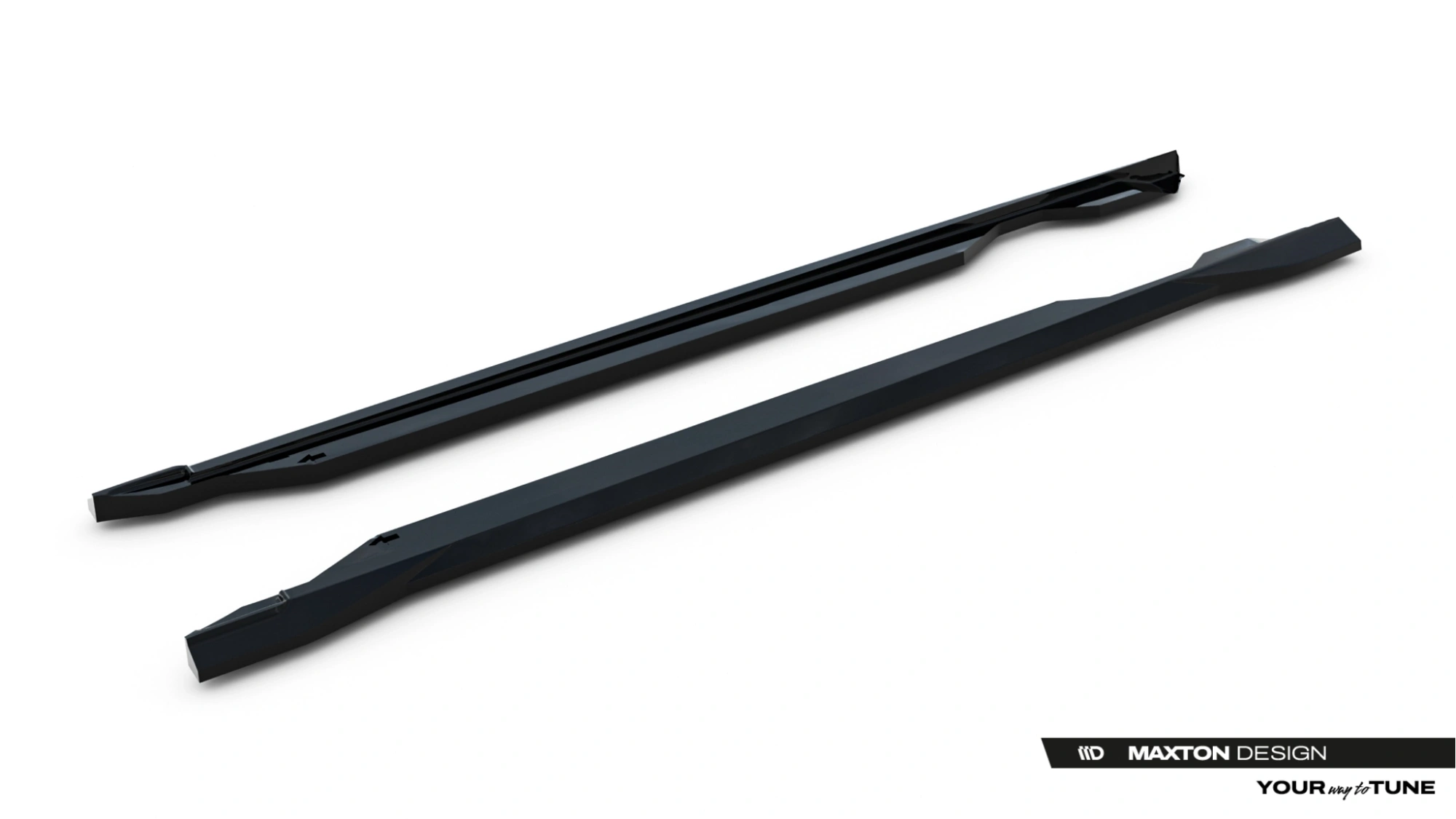 Zijskirts Audi Q6 e-tron Standard / S-Line / SQ6 e-tron SUV & Sportback Mk1 (2023–heden) – Glans Zwart