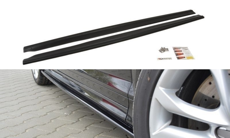 Zijskirts Diffuser Audi S3 8P / S3 8P FL / RS3 8P Glanzend zwart