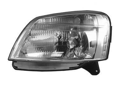 koplamp, Visteon, H4, elektr verstelb, incl motortje, links Peug