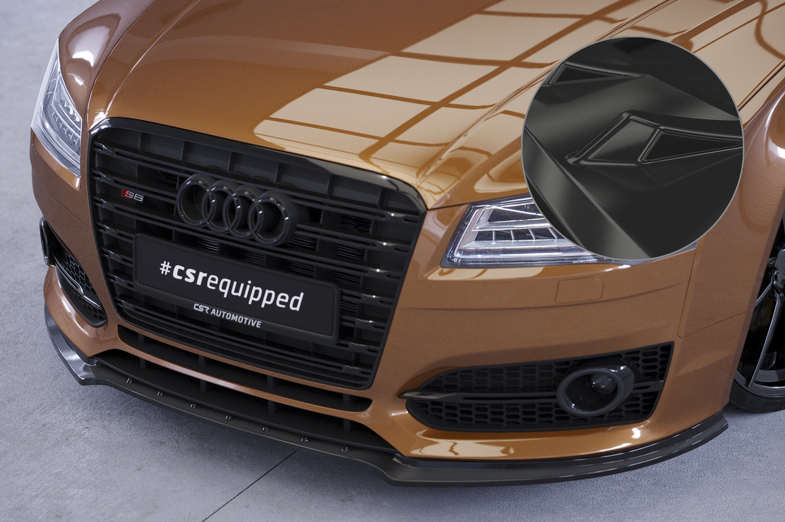 Voorspoiler Audi S8 / S8 Plus D4 (Typ 4H) glans zwart – 2013–2017