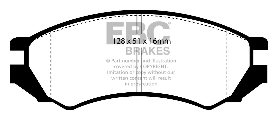 EBC Brakes NISSAN Almera 2.0 96-2000 Remblokken voorzijde greens