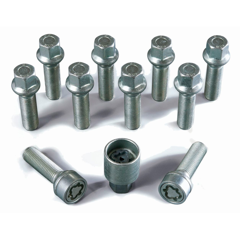 H&R Wielboutenset bolkonisch R14 M14x1.50 - Lengte 35mm - 10 stuks - incl. wielsloten