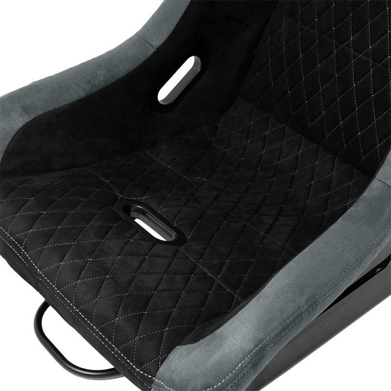 Sportstoel 'LV' - Zwart/Grijs - Vaste polyester rugleuning - incl. sledes