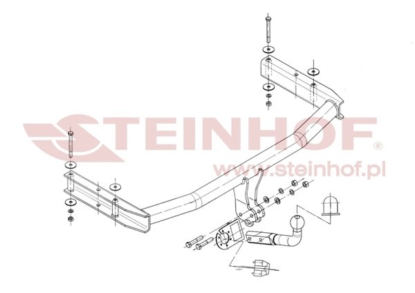 Trekhaak Audi A4 4D (incl. Quattro) 11/2004-10/2007