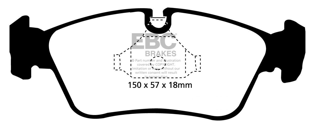 EBC Brakes CITROEN C5 3 2008-2012 Remschijf ultimax achterzijde