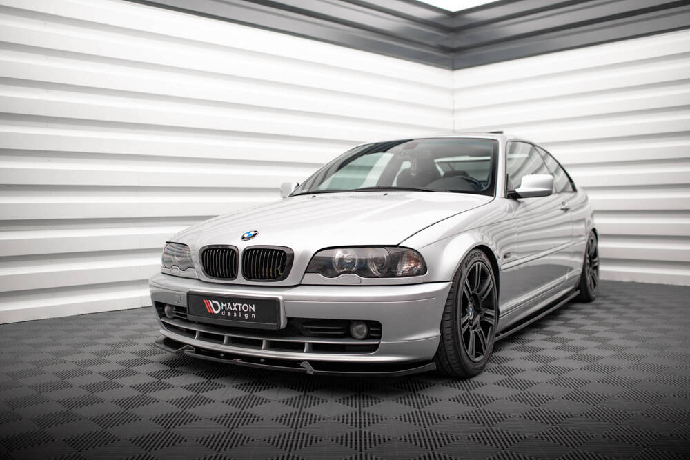 Voorspoiler V.3 BMW 3 Coupe E46 Maxton Glans Zwart