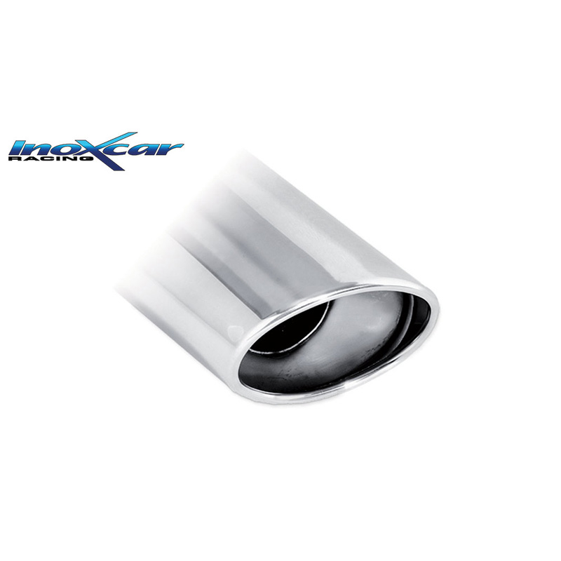 100% RVS Sportuitlaat  Fiat Punto (188) 1.2 60pk 1999-2003 1x120x80mm