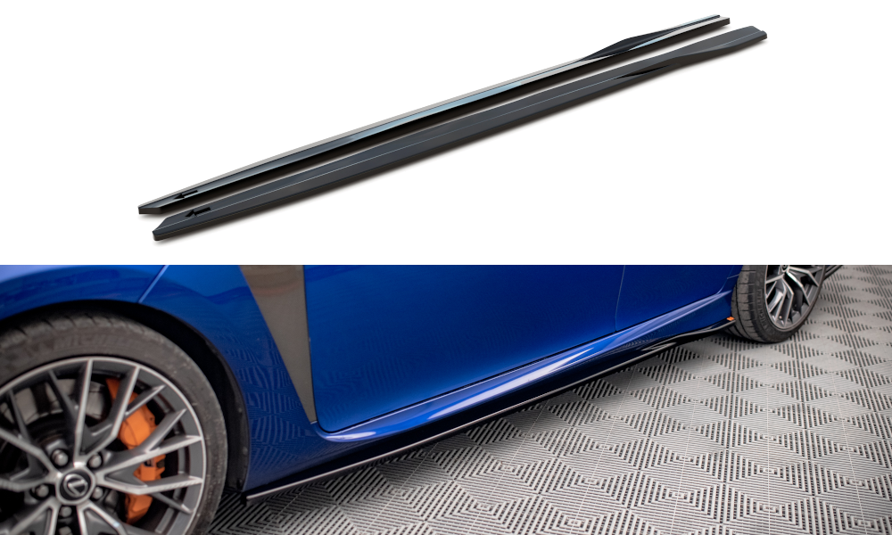 Zijskirts Lexus GS F Mk4 FL Maxton Glans Zwart