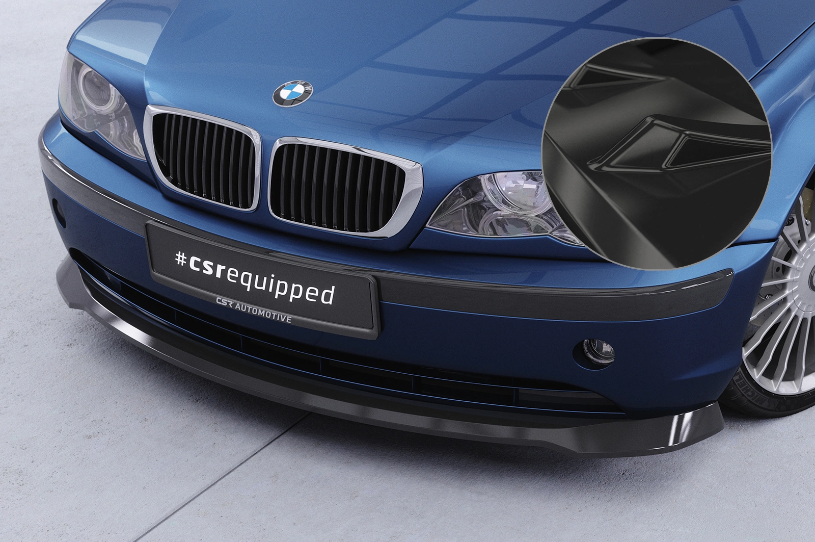Voorspoiler BMW 3er E46 Limo / Touring glans zwart