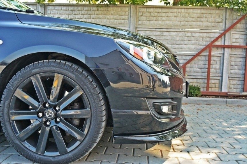 Voorspoiler Mazda 3 MK1 Maxton Design glans zwart