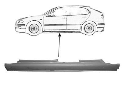 dorpel, 4/5 drs, links Seat Leon/Toledo, 1999-2005