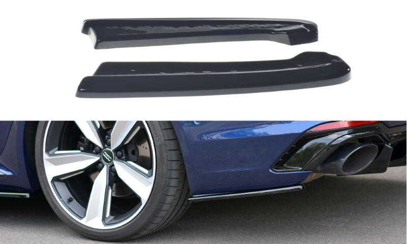 Zijdiffusers Audi RS4 B9 Avant Maxton Glanzend Zwart