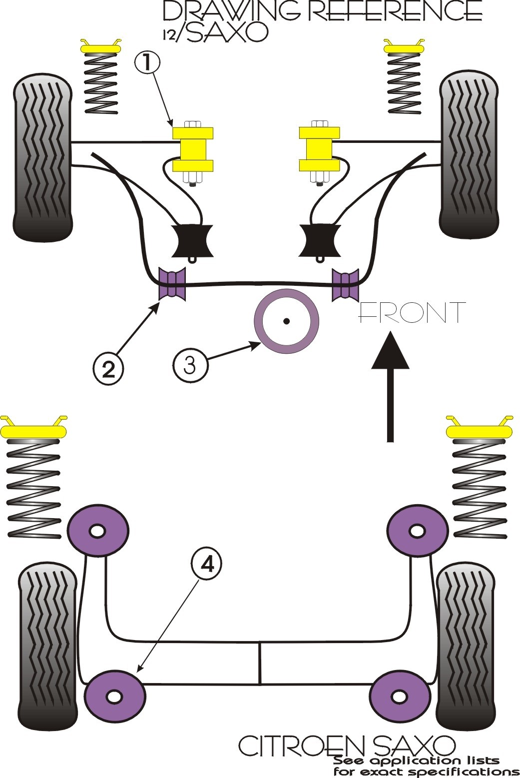 Peugeot 106 & 106 GTi/Rallye Front Lower Engine Mount - PowerFle