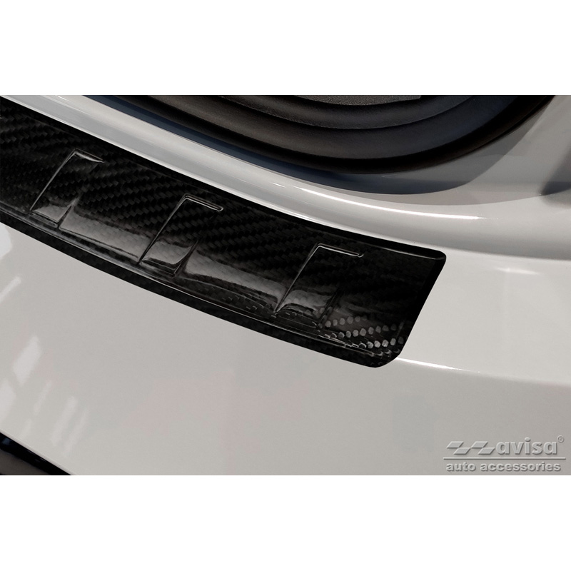 Echt 3D Carbon Achterbumperprotector  Cupra Born 2021- 'Ribs'
