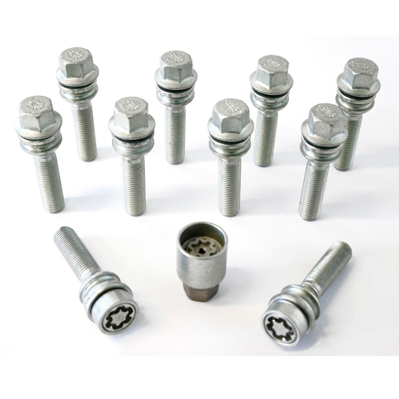 H&R Wielboutenset bolkonisch met bewegende ring R14 M14x1.50 - Lengte 55mm - 10 stuks - incl. wielsloten