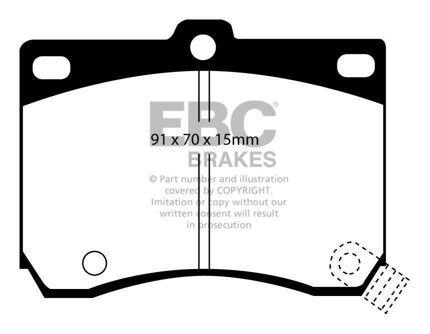 EBC Brakes Mazda 323 1.7 GLX D Station 89-91 Remblokken voorzijd