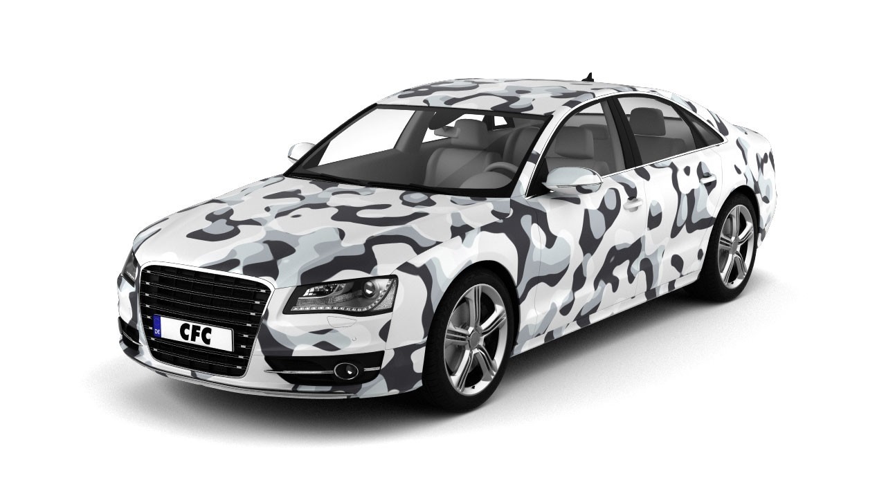 Car Wrap Folie Camouflage Snow Matt 150x300cm