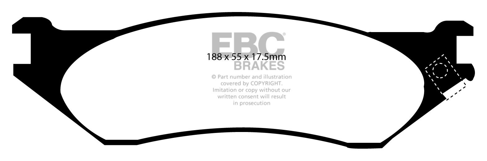 EBC Brakes DODGE (USA) Ram Pick-Up (1500) (4WD) Remblokken voorz