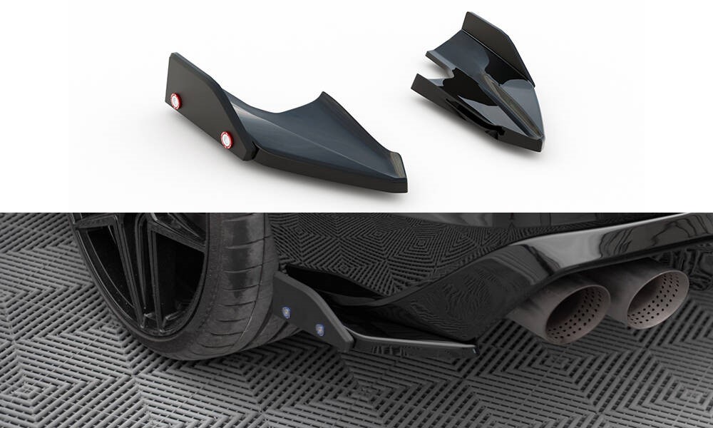 Zijdiffuser met Canards V.5 Volkswagen Golf 8 R Maxton Glans Zwart