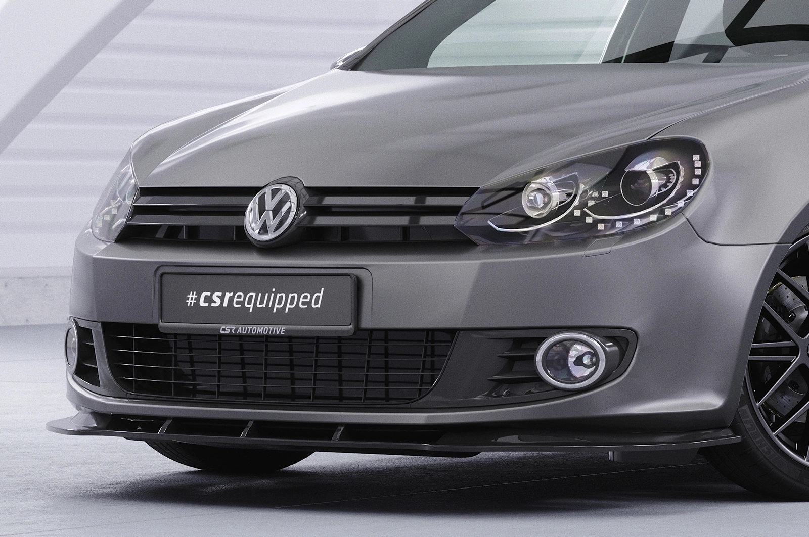 Voorspoiler VW Golf 6 glans zwart   2008-2012
