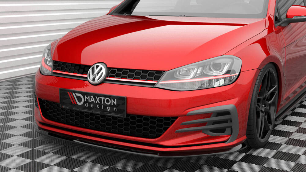 Voorspoiler VW Golf 7.5 GTI Facelift Glans Zwart V.3
