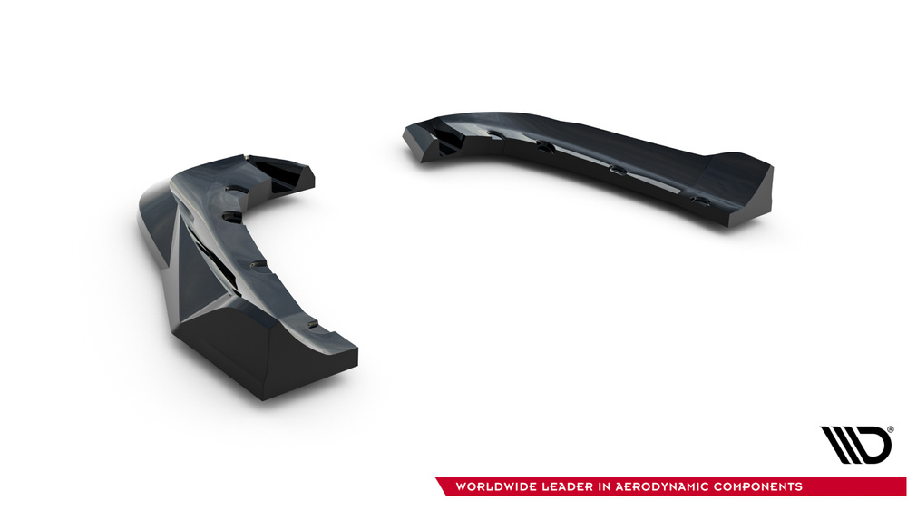 Achterzij Splitters Alfa Romeo Stelvio Mk1 V.2 Maxton Glans Zwart