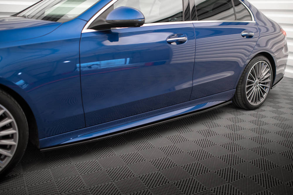 Zijskirts Mercedes C Klasse AMG Pakket / C43 AMG W206 Maxton Glans Zwart