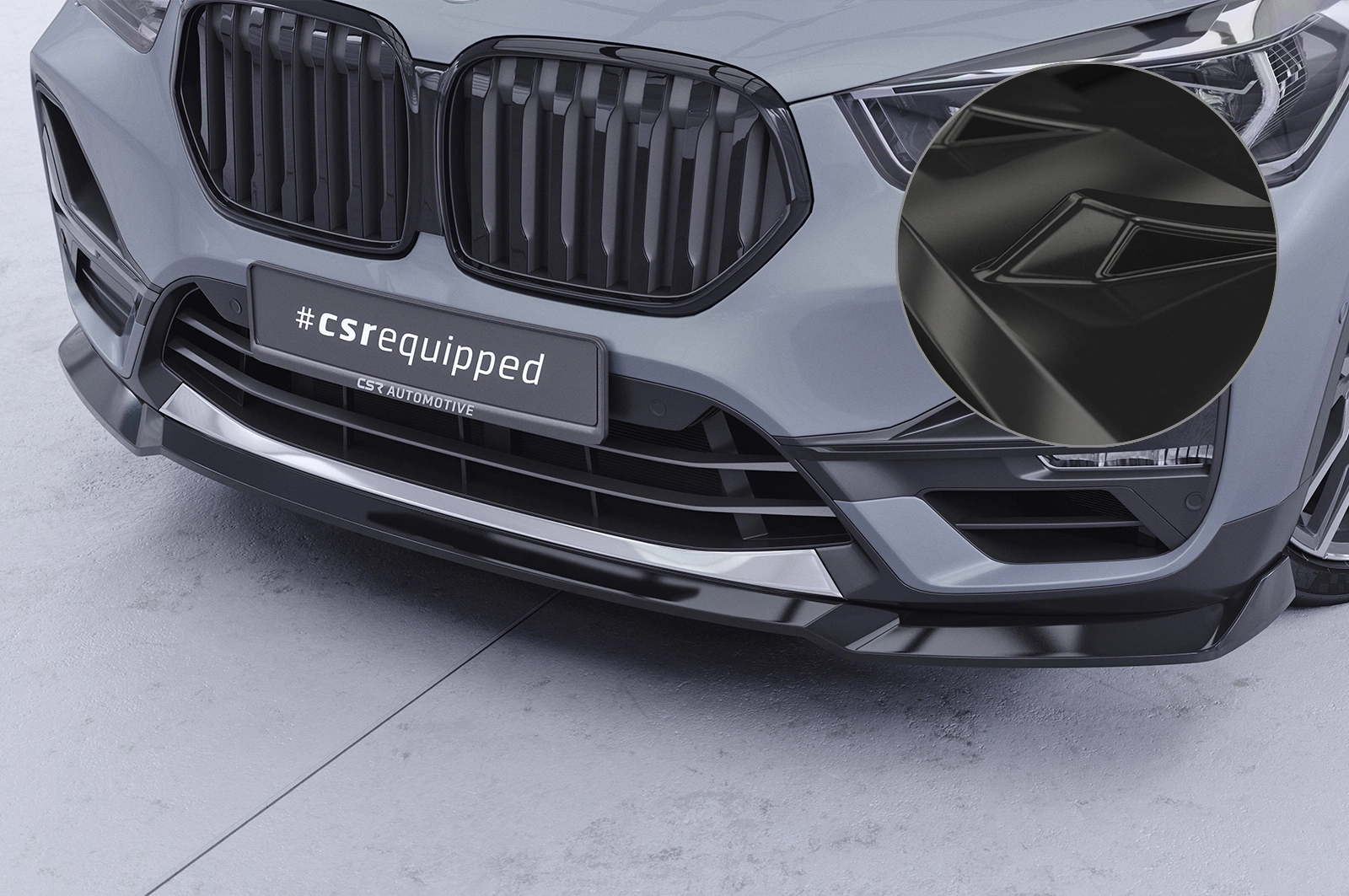 Voorspoiler BMW X1 (F48) glans zwart 2019–