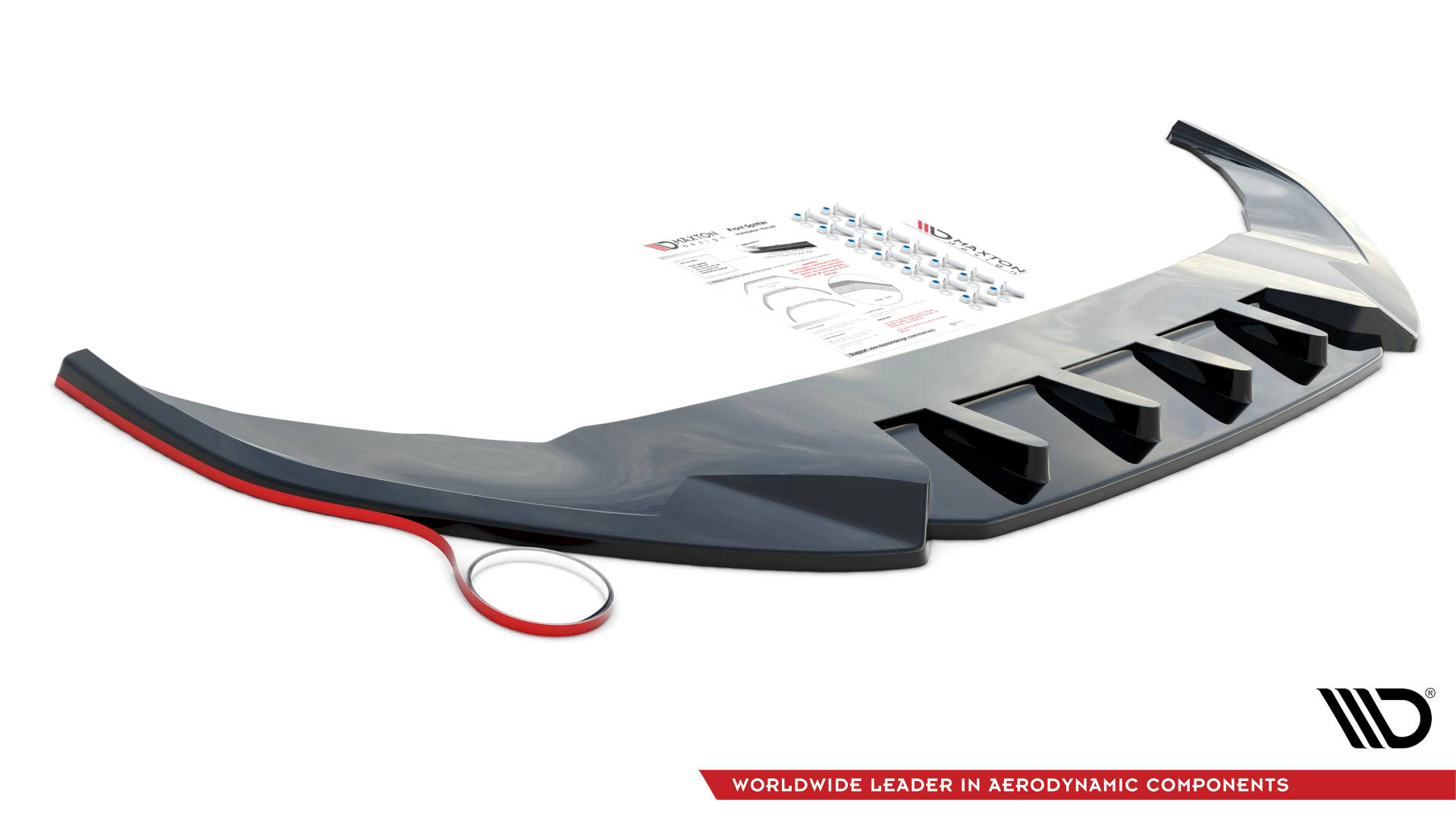 Achter Diffuser + Achterzij spoilers Chevrolet Corvette Z06 C7 Maxton Glans zwart
