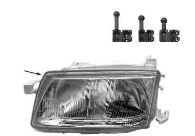 koplamp, H4, Carello, elektr verstelb, rechts, 09/1994-Opel Astr