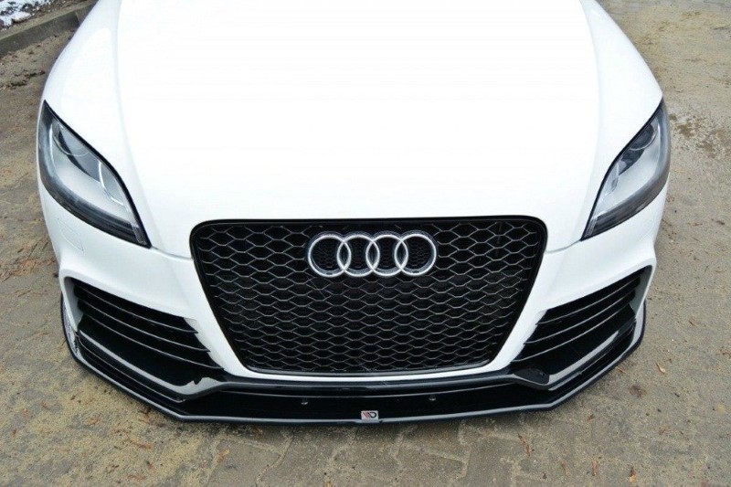 Voorspoiler V.1 Audi TT RS 8J Glanzend Zwart