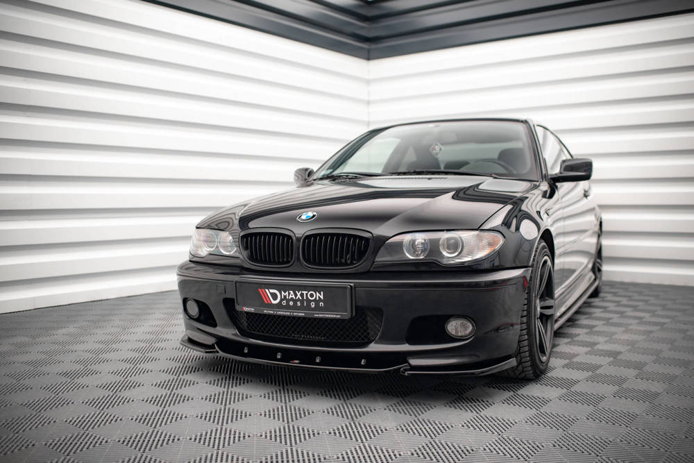 Voorspoiler V.2 BMW 3 E46 MPACK COUPE Glanzend Zwart