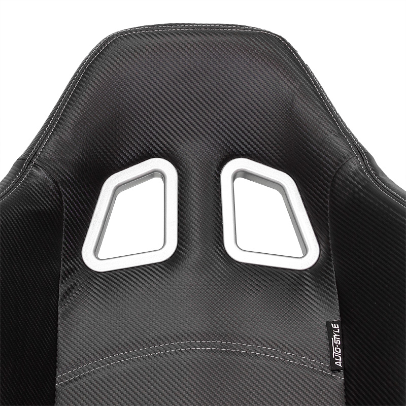 Sportstoel 'Type Z' - Zwart Carbon-Look - Dubbelzijdig verstelbare rugleuning - incl. sledes