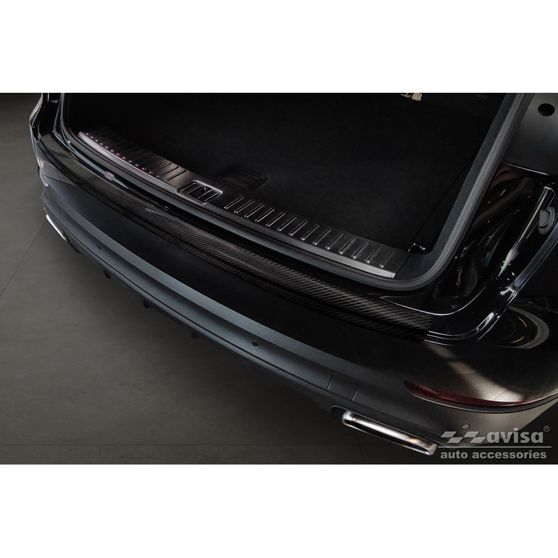 Echt 3D Carbon Achterbumperprotector  Porsche Cayenne III 2017- 'Ribs'