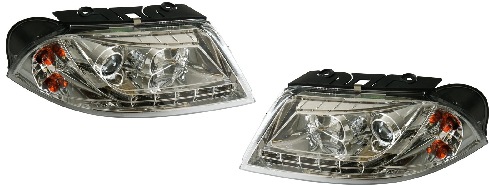 Koplampen VW Passat 3BG 01-04 chroom + Daytime Running