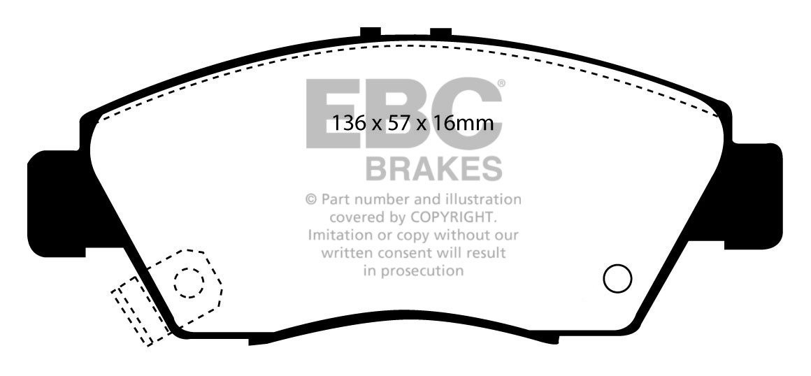EBC Brakes HONDA Civic 1.5 (MB3) 2000-2002 Remblokken voorzijde