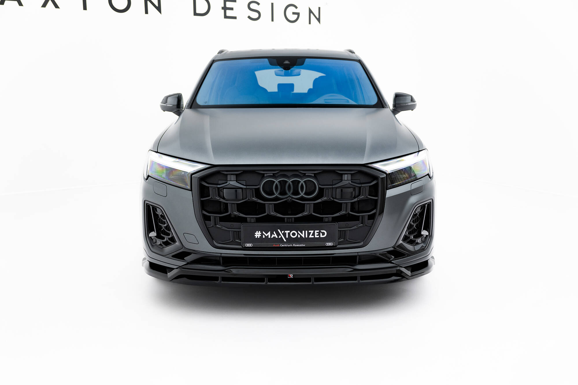 Voorspoiler Audi Q7 S-Line MK2 Facelift 2 Maxton Glanzend zwart