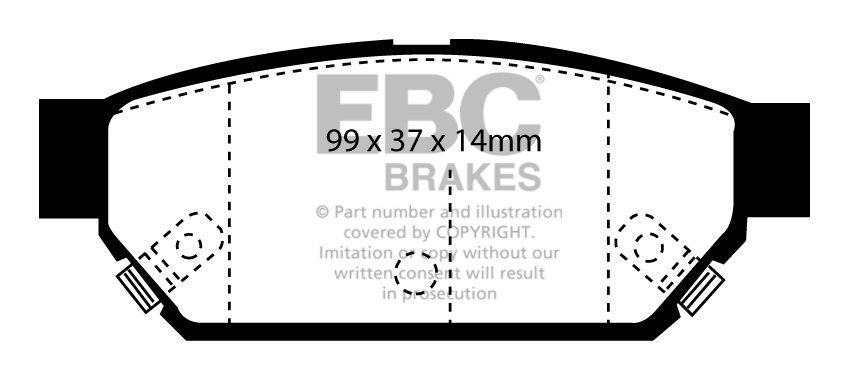 EBC Brakes MITSUBISHI FTO 2.0 (GP) 94-2000 Remblokken achterzijd