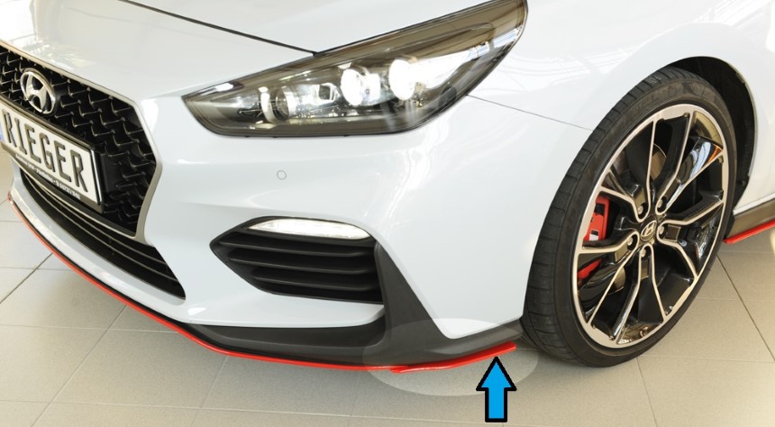 Voorskirts rood Hyundai i30 N (Performance) Rieger