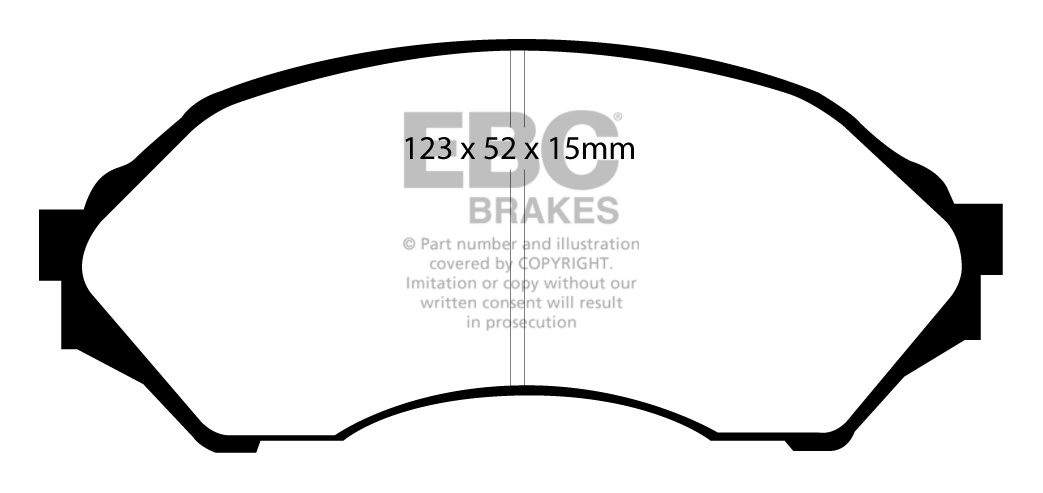 EBC Brakes FIAT 125 1.6 67-72 Remblokken achterzijde greenstuff