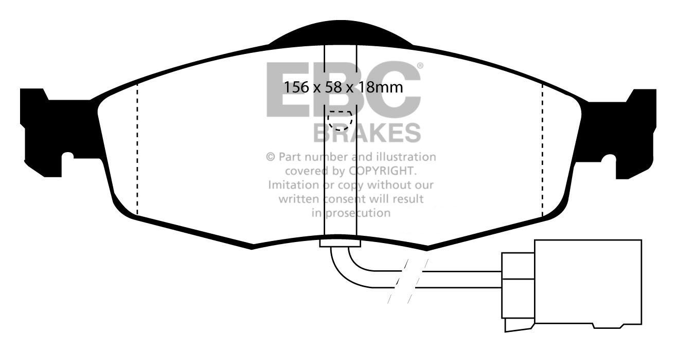 EBC Brakes FORD Mondeo (Sedan & Hatch) 1.8 94-2000 Remblokken vo