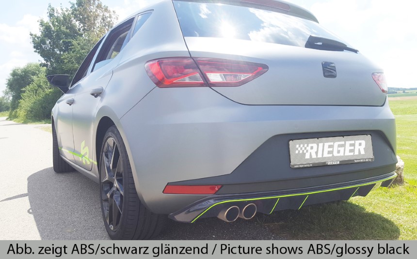 Diffuser Seat Leon F5 FR Rieger dubbele uitlaat links carbon-look