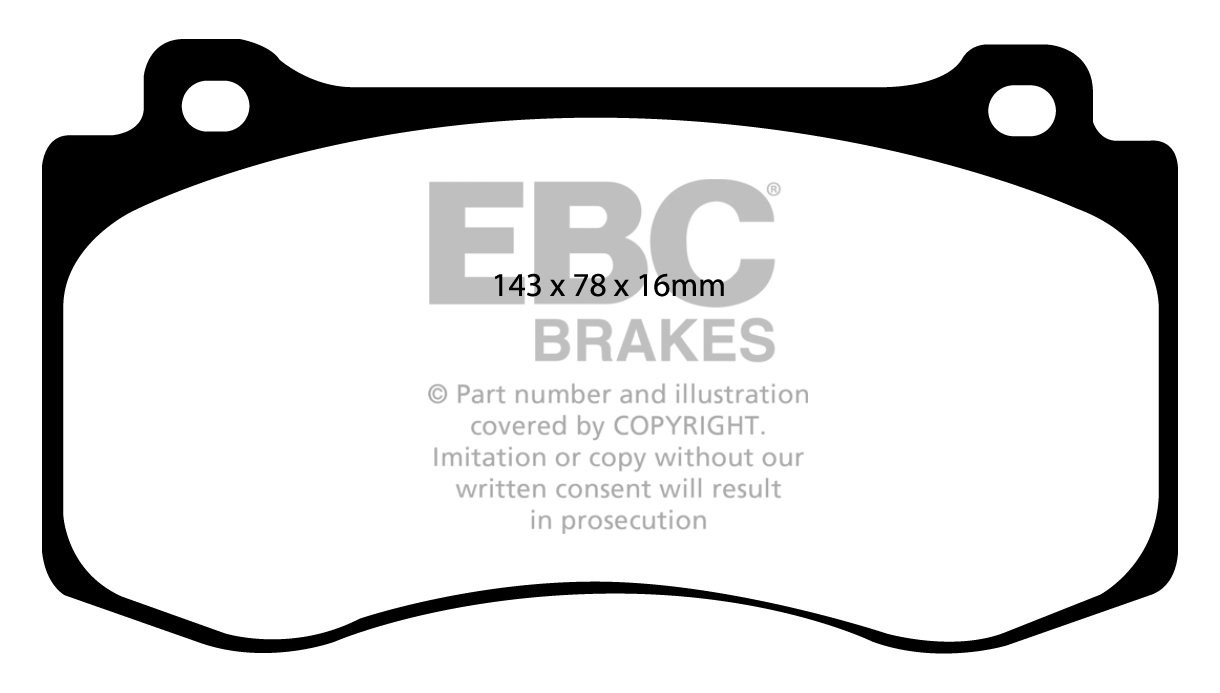EBC Brakes DODGE (USA) Challenger 6.1 2008-2011 Remblokken voorz