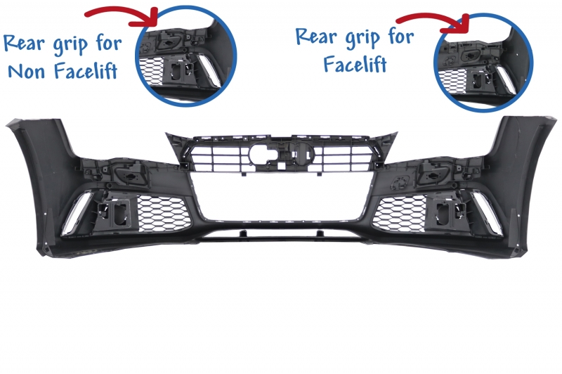 Voorbumper Audi A7 RS7 10-14 Look incl. grillen