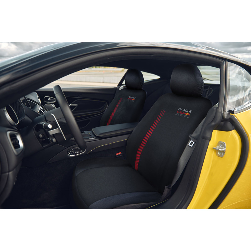Red Bull Oracle Universele stoelhoezenset MV1 - 6-delige set - Zwart/Rood - geschikt voor Side-Airbags