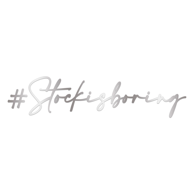 Simoni Racing Sticker 'Stock is boring' - 120x27mm