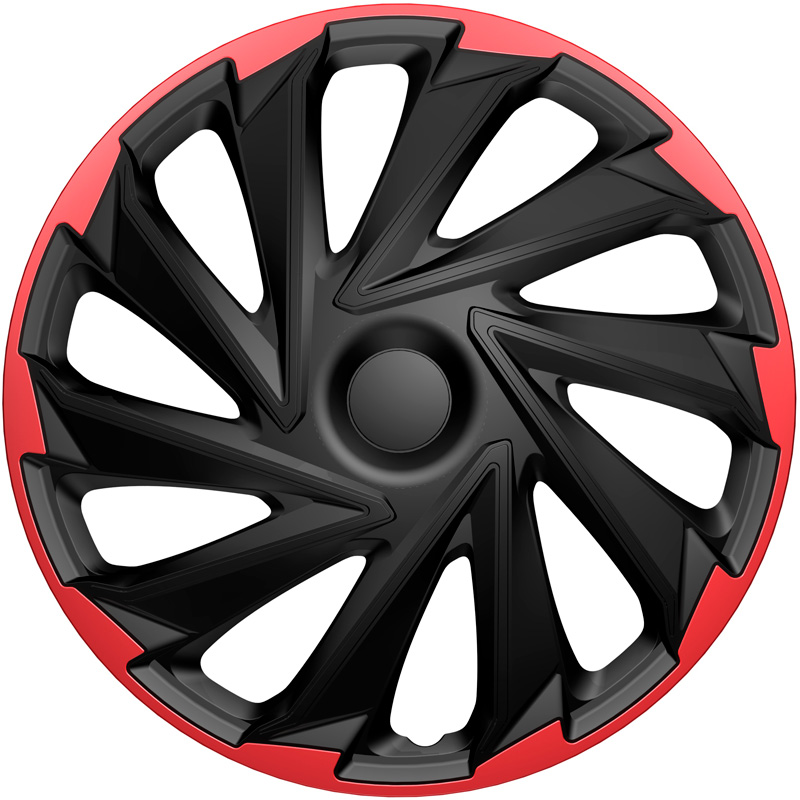 4-Delige Wieldoppenset Misano R 16-inch zwart/rood