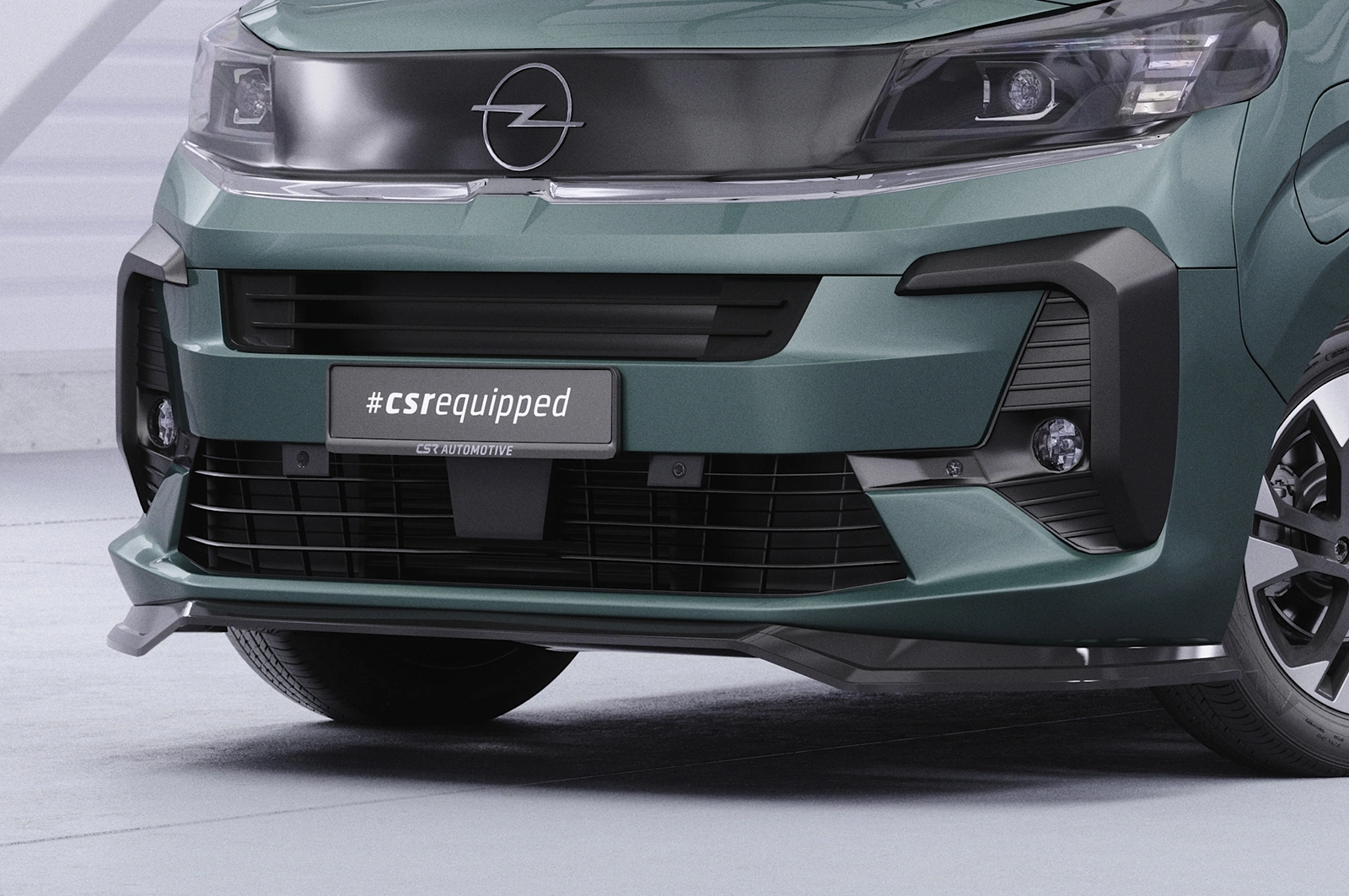 Voorspoiler Opel Zafira Life glans zwart